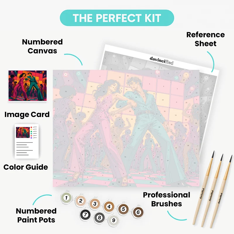 Disco Dance Duo - Paint by Numbers Kit