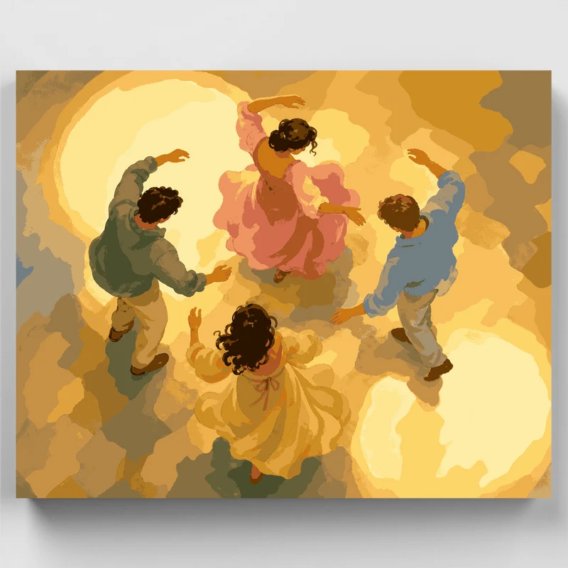 Dancers From Above - Paint by Numbers Kit