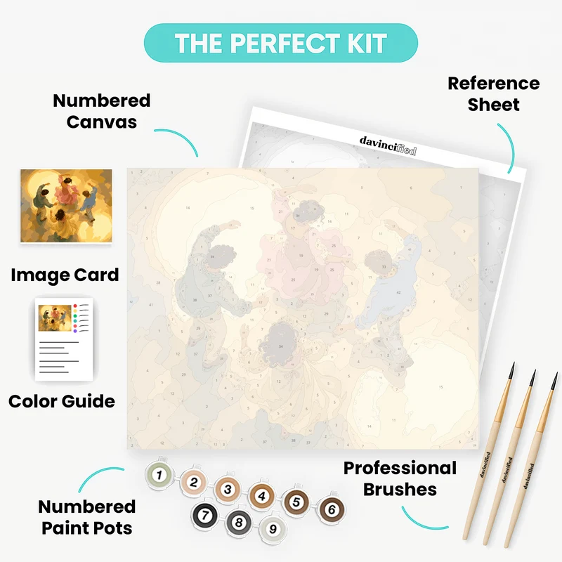 Dancers From Above - Paint by Numbers Kit