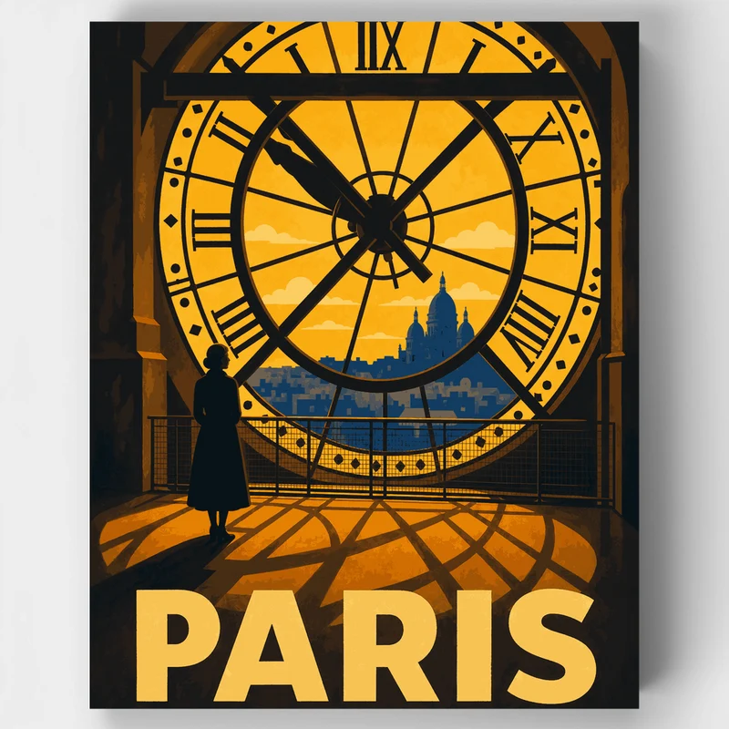 Clock Tower Paris - Paint by Numbers Kit
