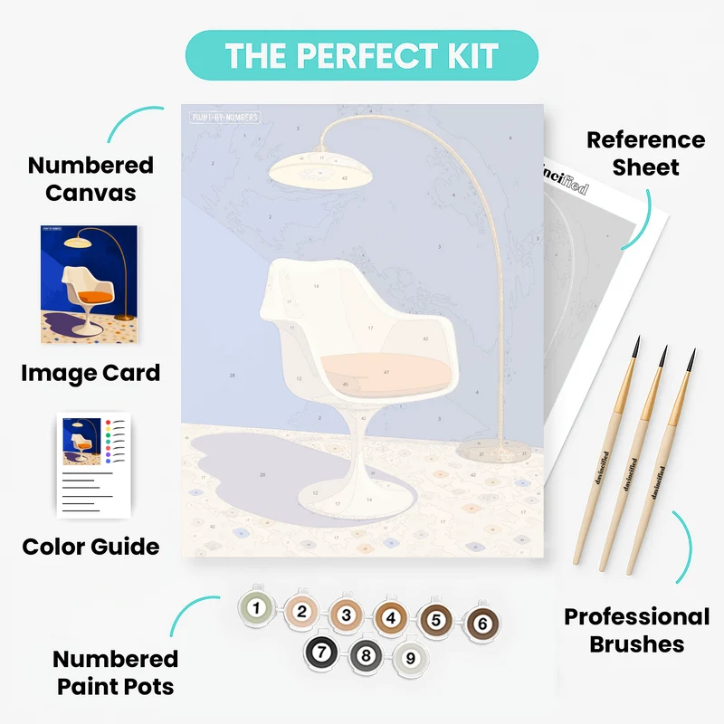 Tulip Chair Glow - Paint by Numbers Kit