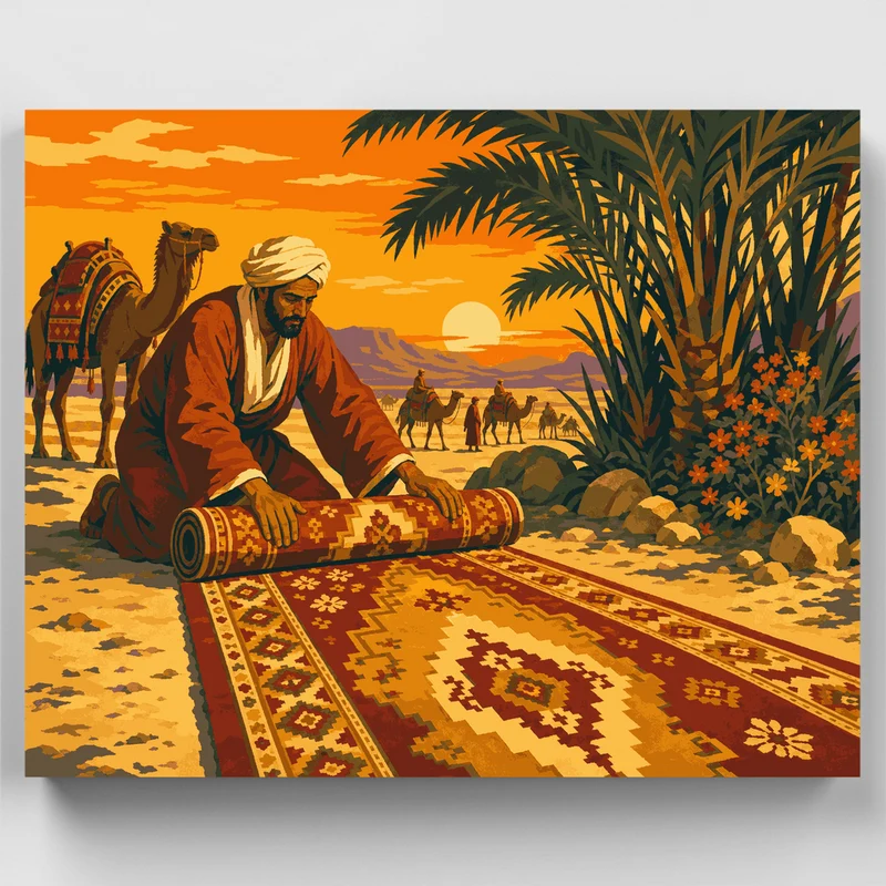 Desert Carpet Weaver - Paint by Numbers Kit