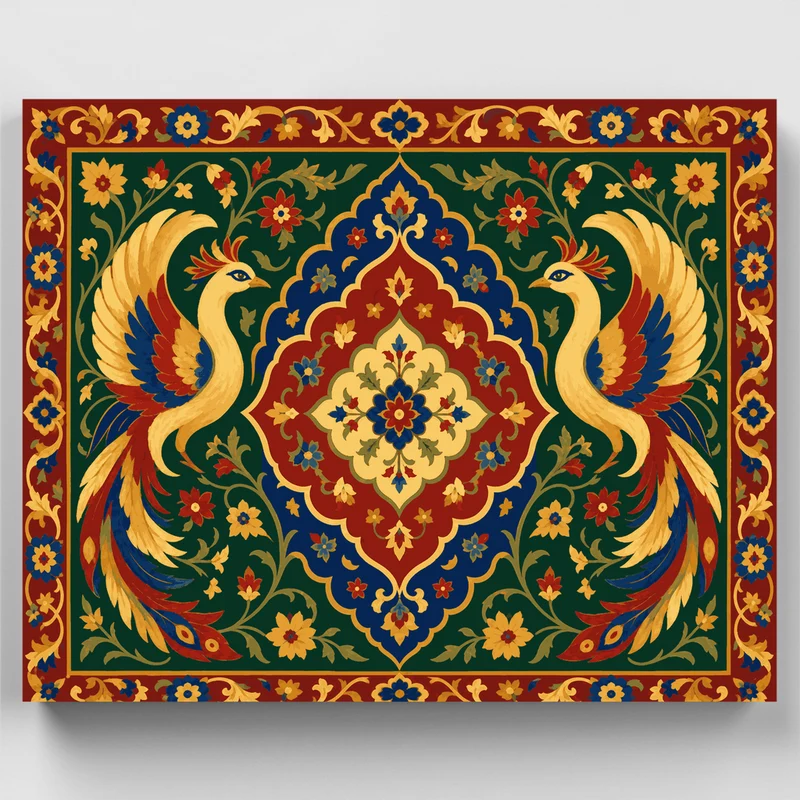 Twin Phoenix Medallion - Paint by Numbers Kit