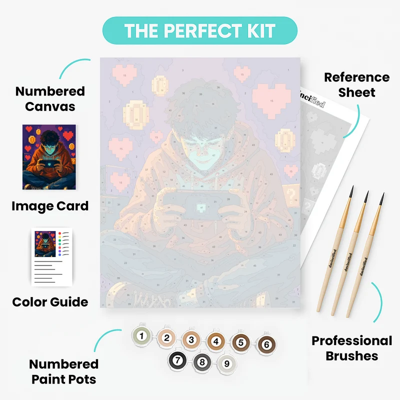 Pixel Game Boy - Paint by Numbers Kit