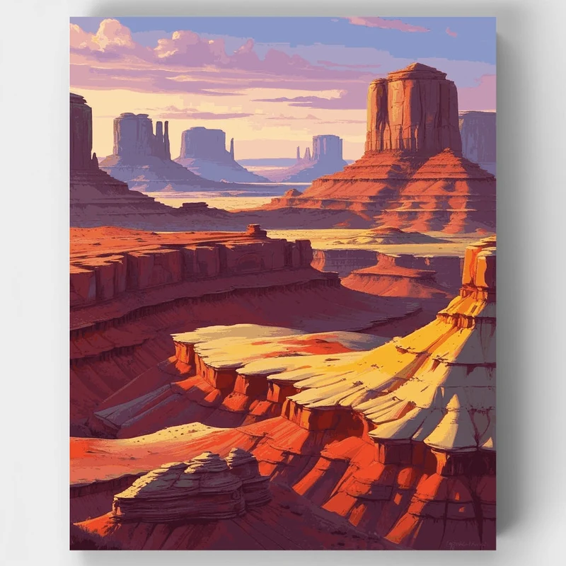 Death Valley National Park Red Rock Formations - Paint by Numbers Kit