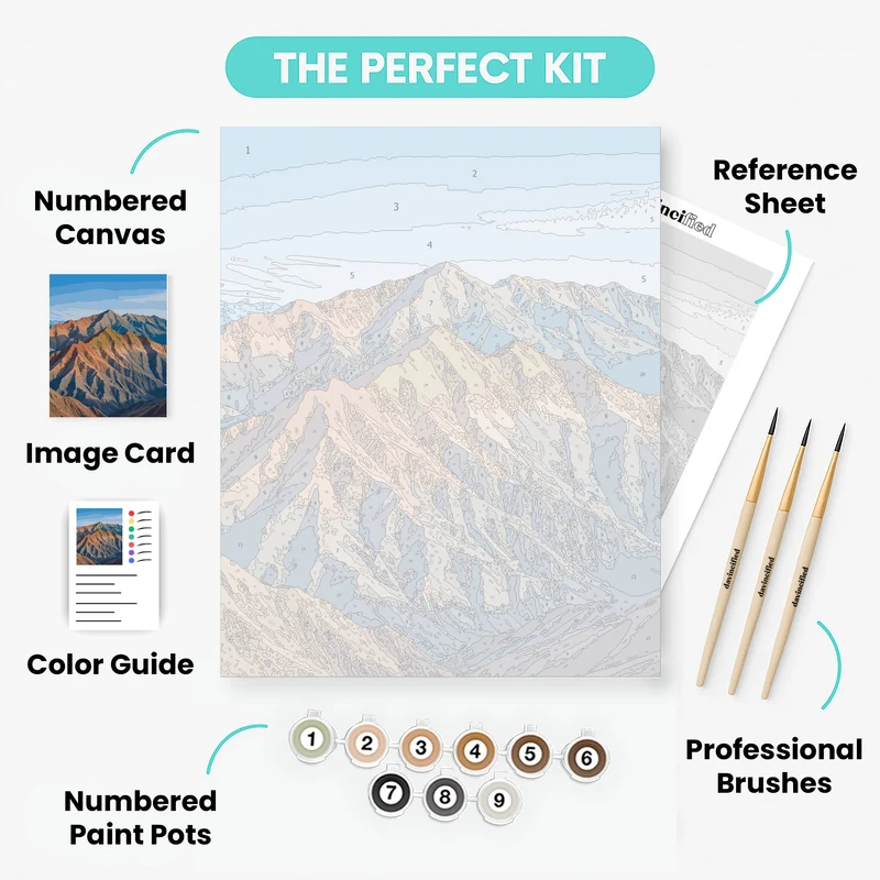 Death Valley National Park Mountain Ridges - Paint by Numbers Kit
