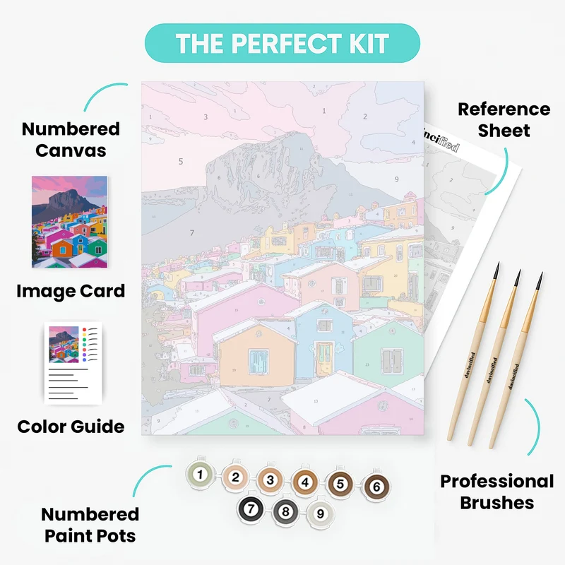 Cape Town Bo-Kaap - Paint by Numbers Kit