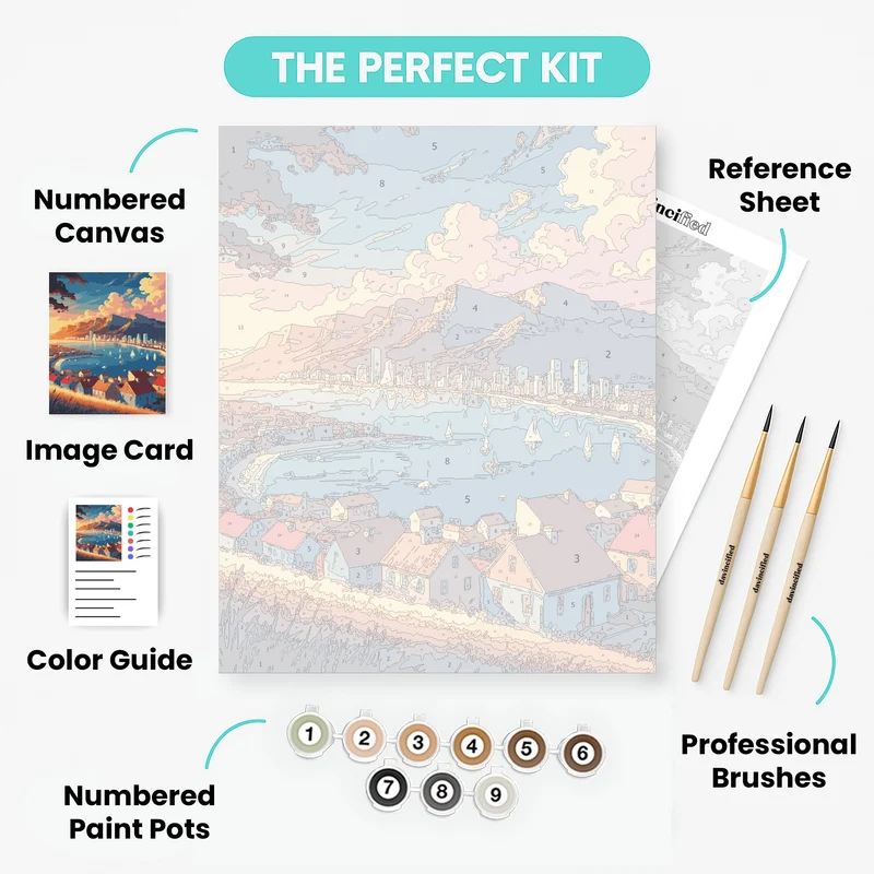 Cape Town Bay Sunset - Paint by Numbers Kit