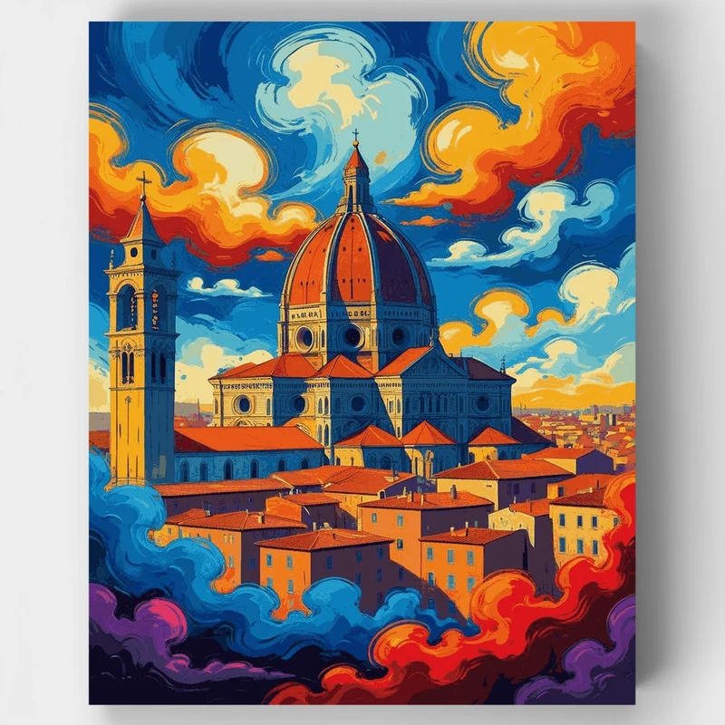 Florence Cathedral Skyline - Paint by Numbers Kit
