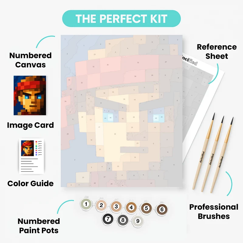 Red Bandana Warrior - Paint by Numbers Kit