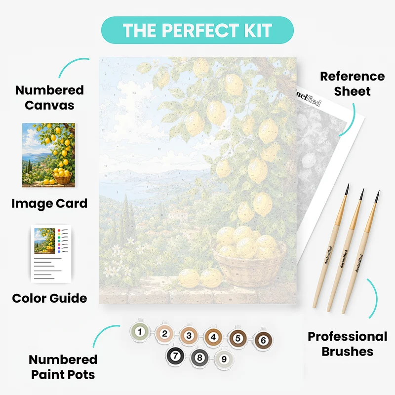Lemon Grove Coastline - Paint by Numbers Kit