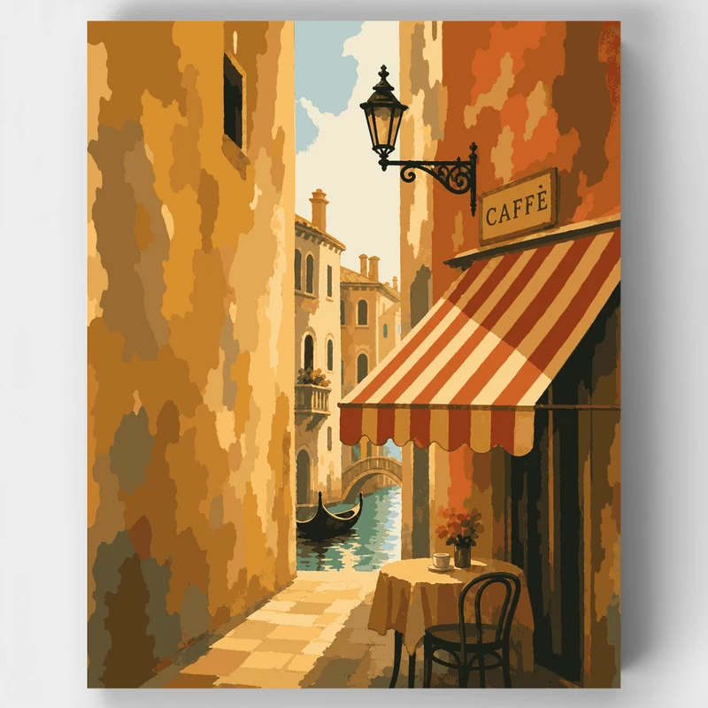 Venetian Caffè Alley - Paint by Numbers Kit