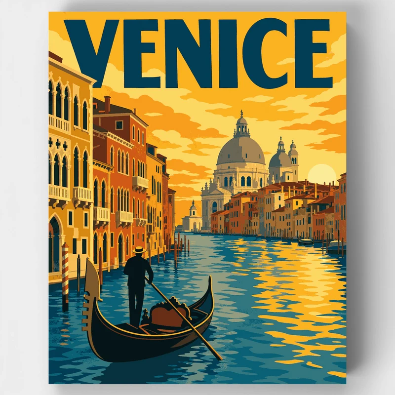 Grand Canal Sunset - Paint by Numbers Kit