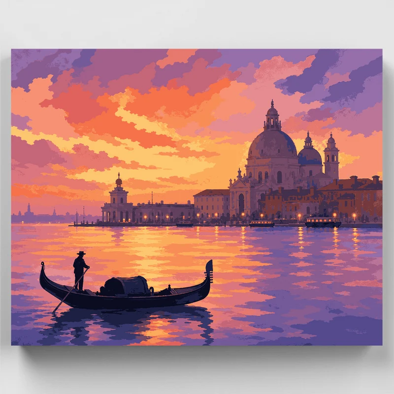 Gondolier at Dusk - Paint by Numbers Kit