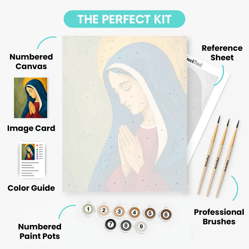 Praying Madonna - Paint by Numbers Kit