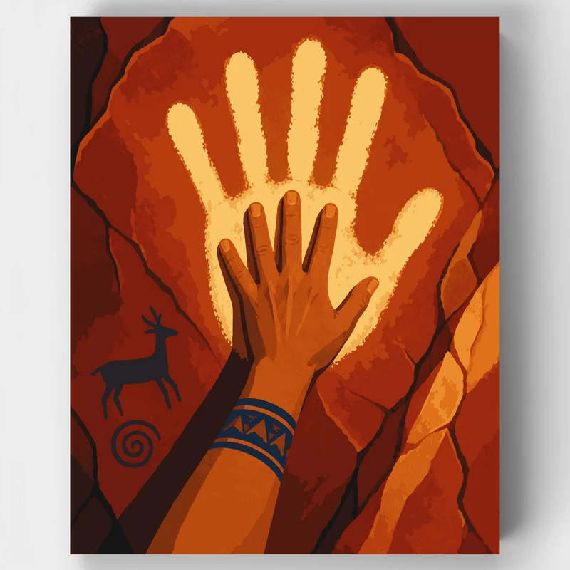 Handprints Through Time - Paint by Numbers Kit