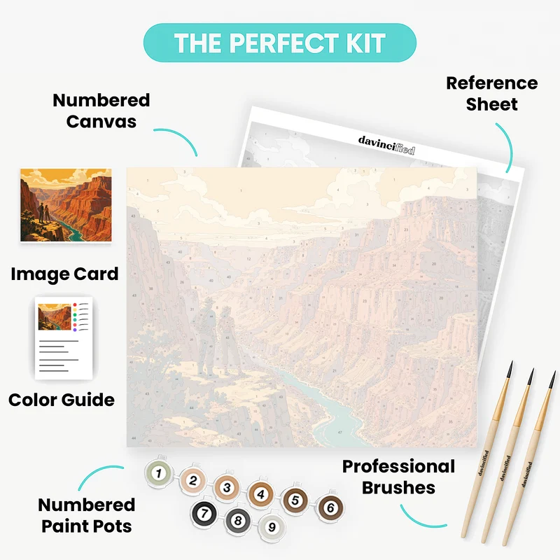 Canyon Explorers Overlook - Paint by Numbers Kit