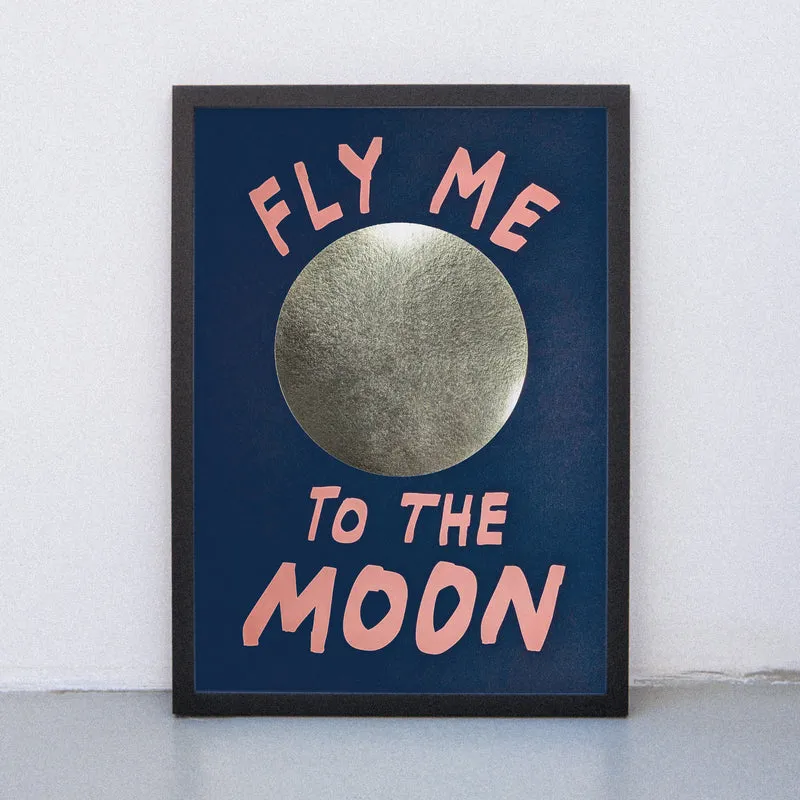 Fly me to the Moon (A3) | Edition SCHEE | Siebdruck
