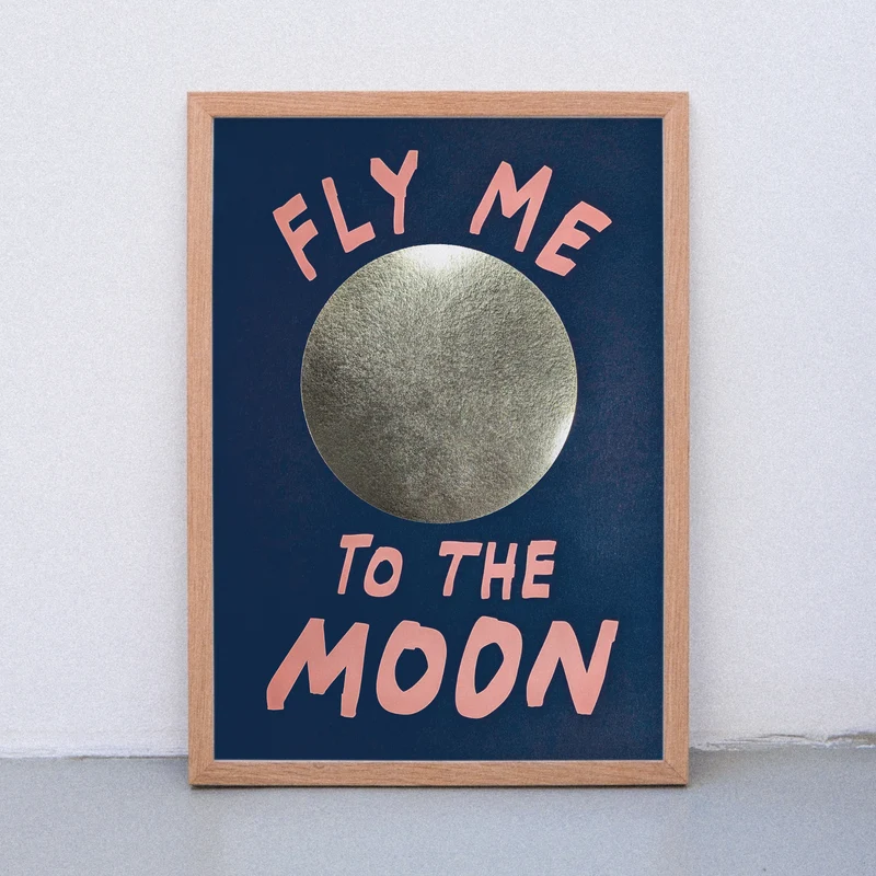 Fly me to the Moon (A3) | Edition SCHEE | Siebdruck