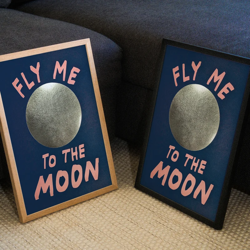 Fly me to the Moon (A3) | Edition SCHEE | Siebdruck