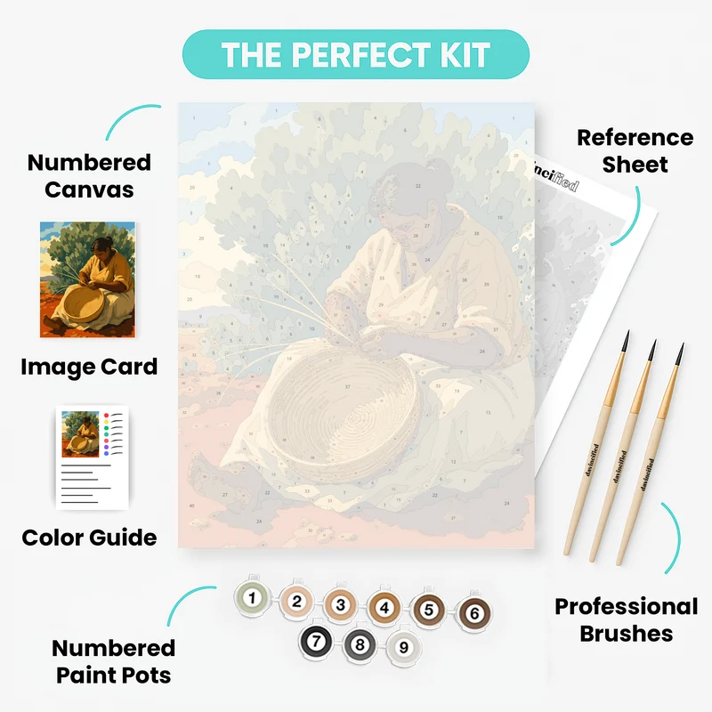 Basket Weaver's Craft - Paint by Numbers Kit