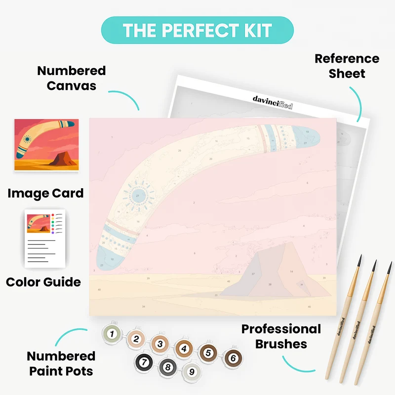 Boomerang Over Outback - Paint by Numbers Kit