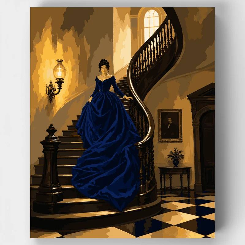 Grand Staircase Descent - Paint by Numbers Kit