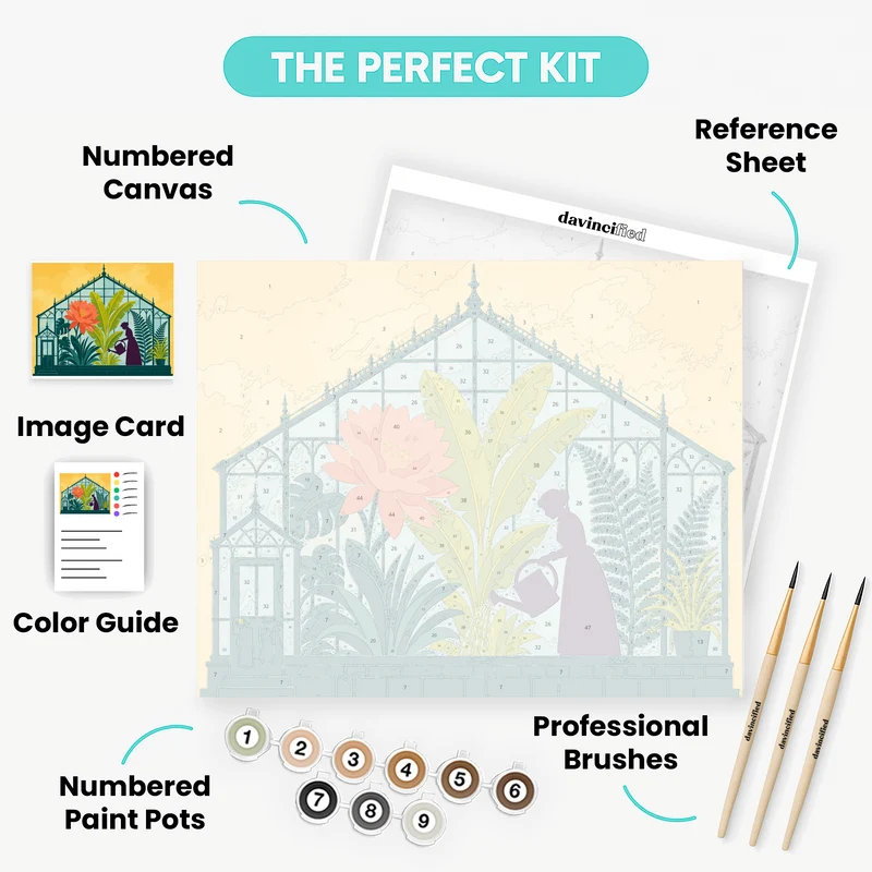 Greenhouse Gardener - Paint by Numbers Kit