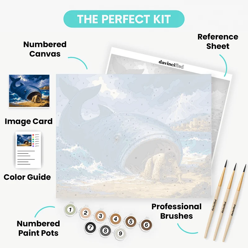Jonah and the Whale - Paint by Numbers Kit