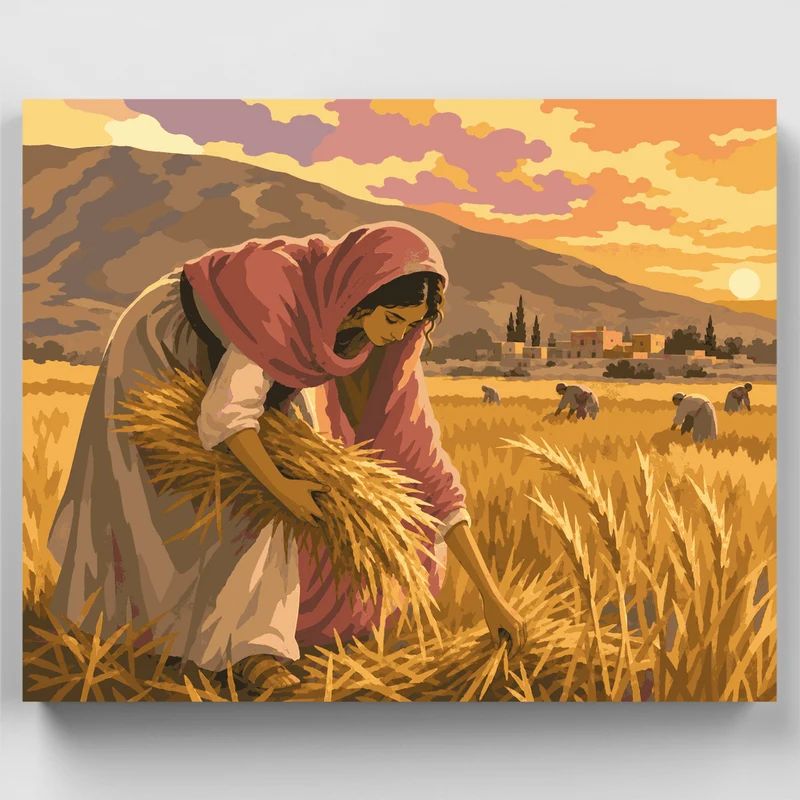 Ruth Gleaning Wheat - Paint by Numbers Kit
