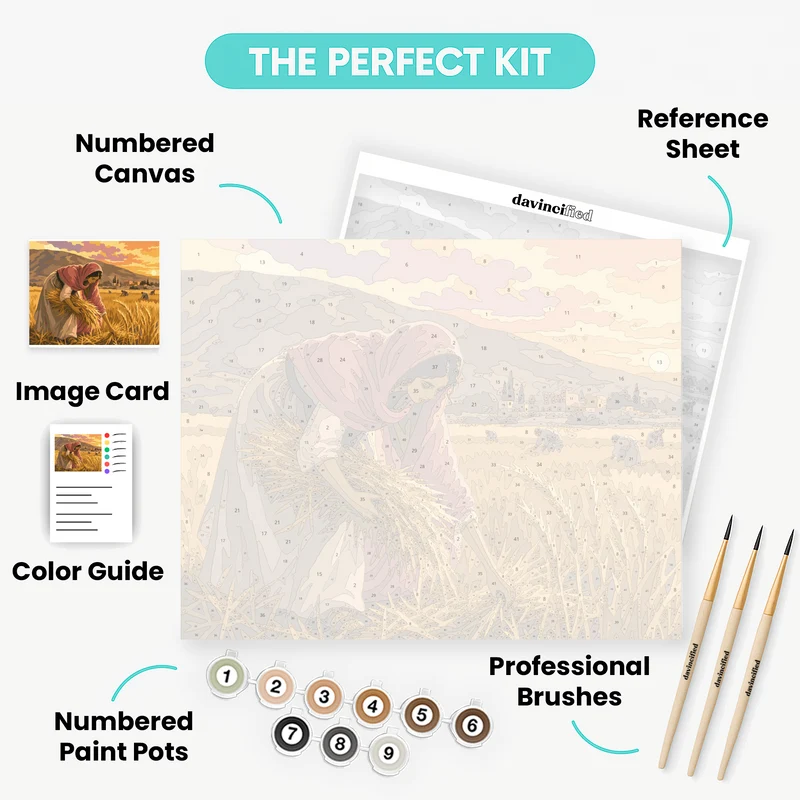 Ruth Gleaning Wheat - Paint by Numbers Kit
