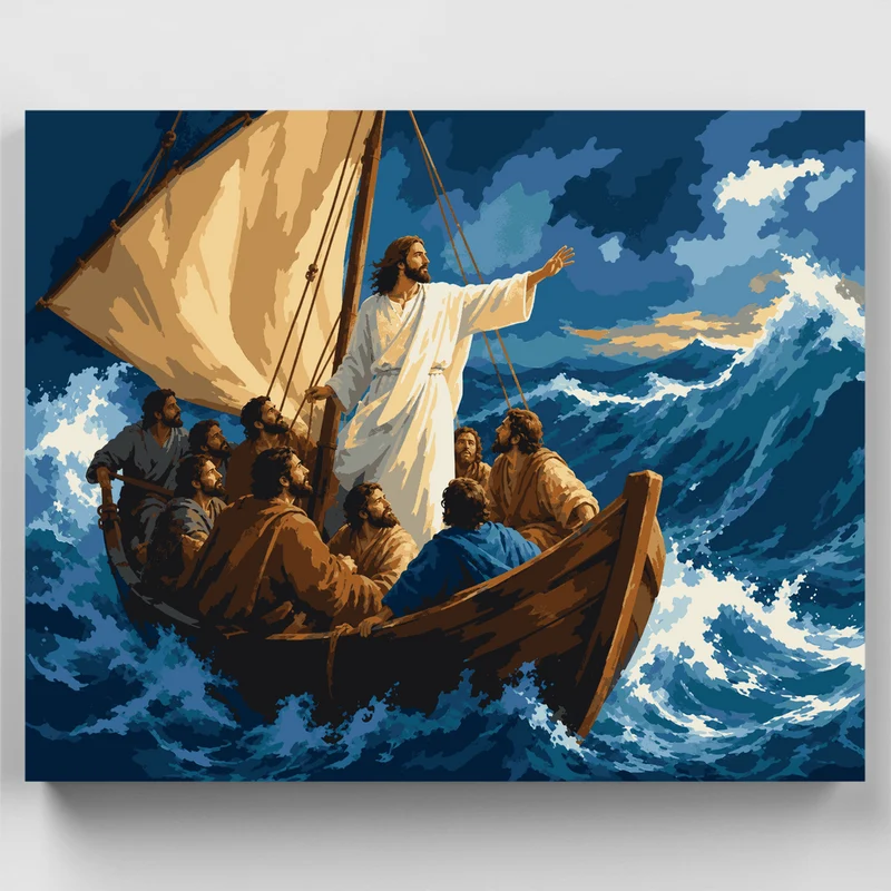 Jesus Calms the Storm - Paint by Numbers Kit
