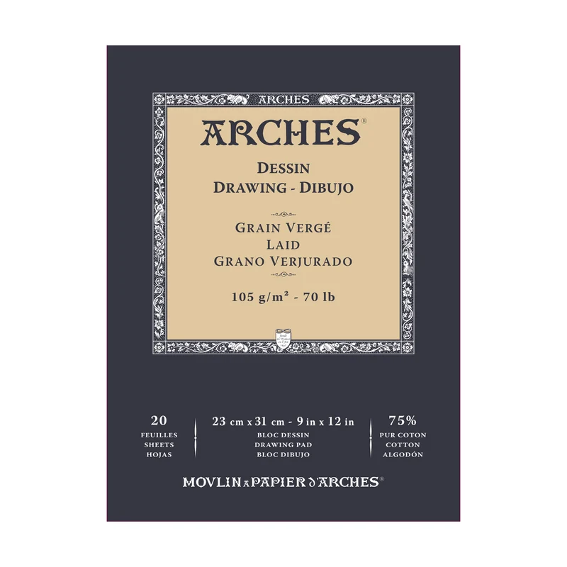 Blocco di carta da disegno ARCHES Sketch 105 g/m² 23 - 26 cm - 20 fogli