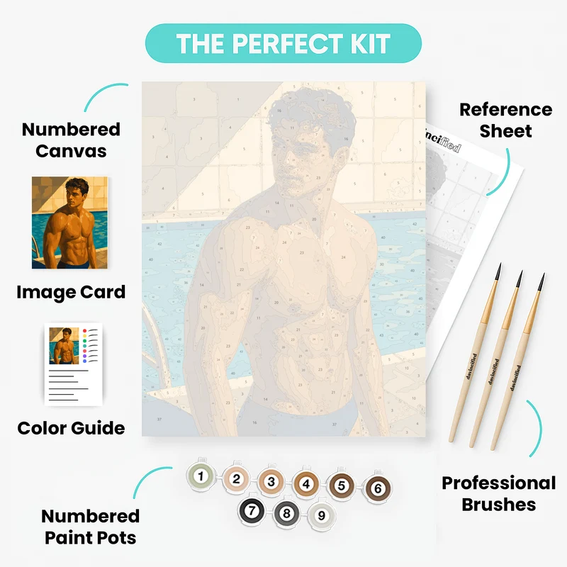 Poolside Gaze - Paint by Numbers Kit