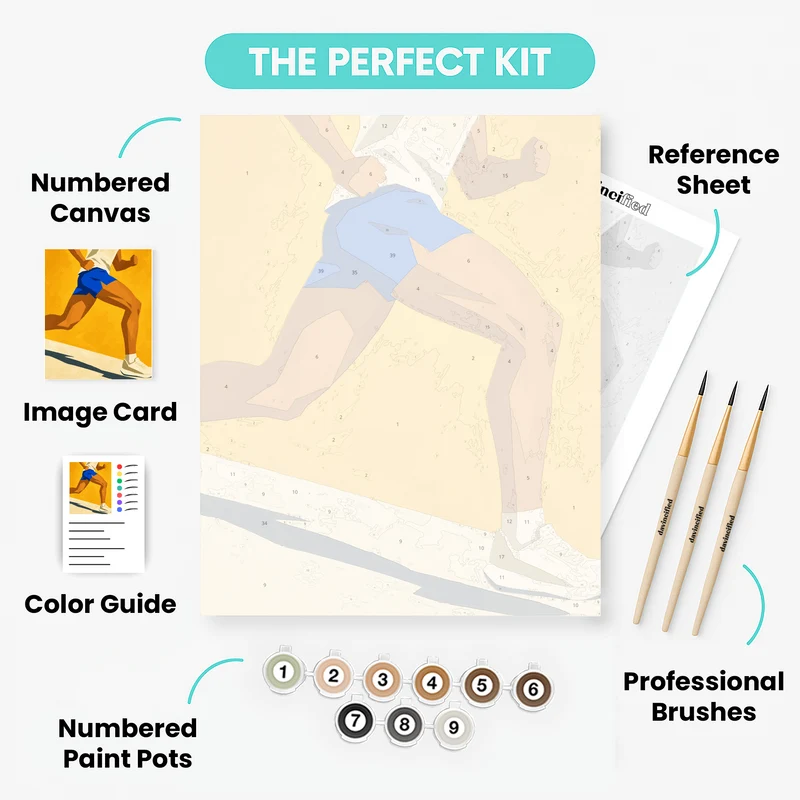 Mid-Stride Runner - Paint by Numbers Kit