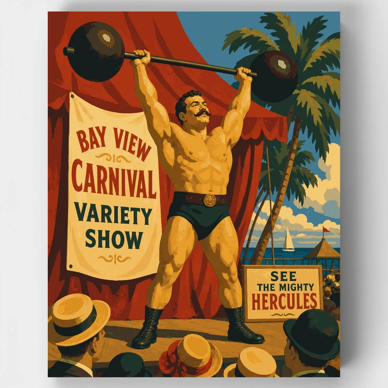 Mighty Hercules Strongman - Paint by Numbers Kit