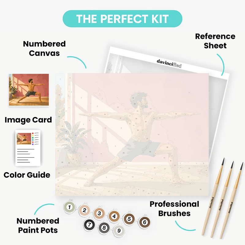 Warrior Pose Sunlight - Paint by Numbers Kit