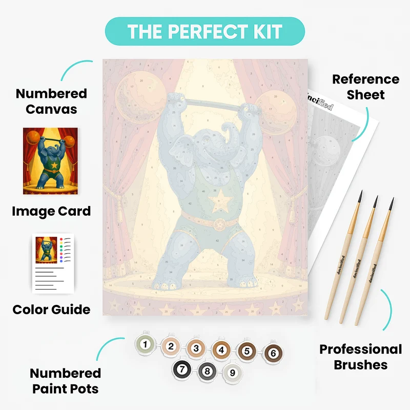 Strongman Elephant - Paint by Numbers Kit