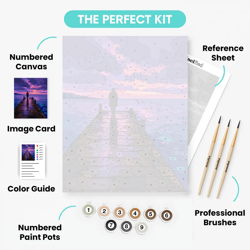 Lone Figure at Dusk - Paint by Numbers Kit