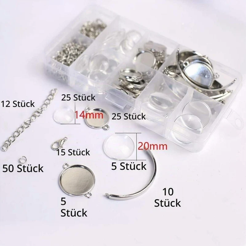DIY Schmuckset Armband mit Cabochon & Tablett