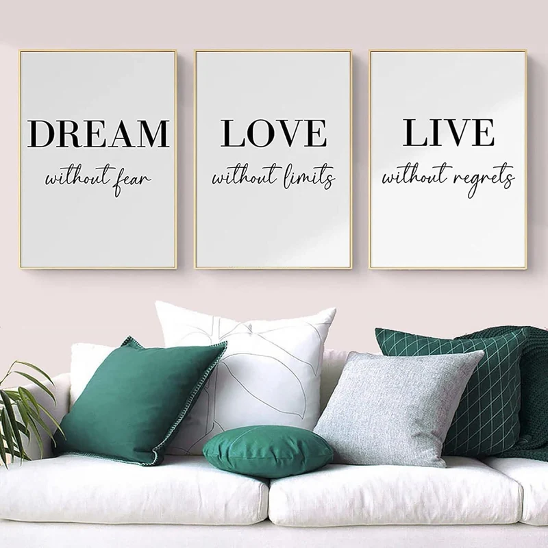 3er Poster Set Schwarz Weiß Linie Kunst 40x50cm