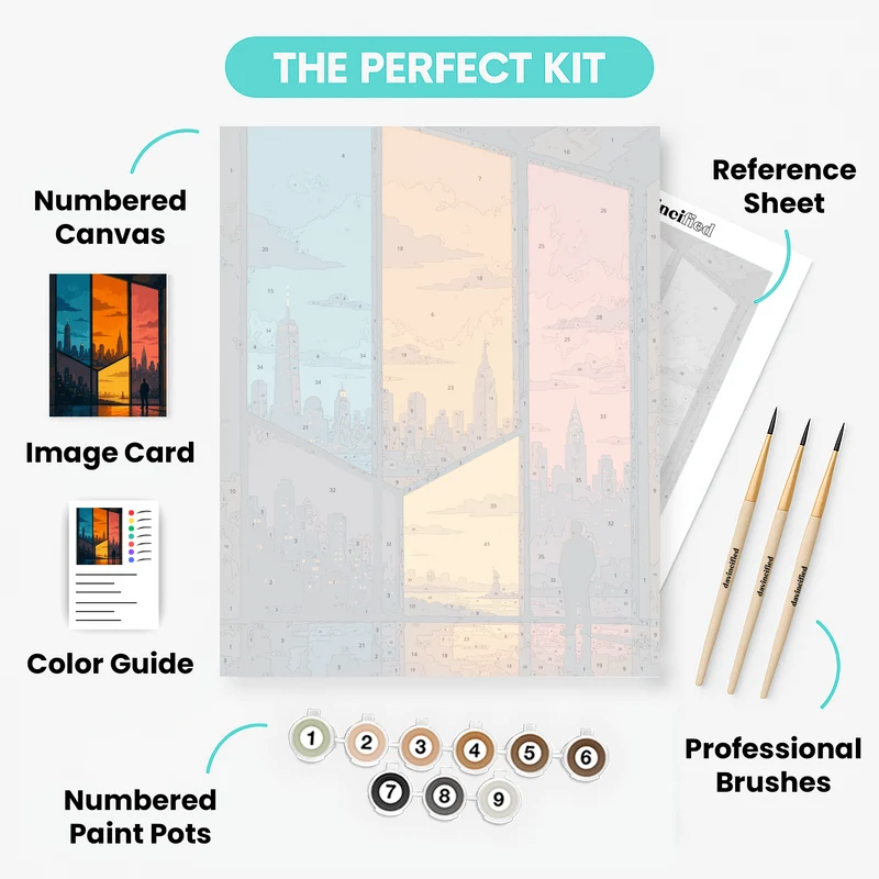 City Through Glass - Paint by Numbers Kit