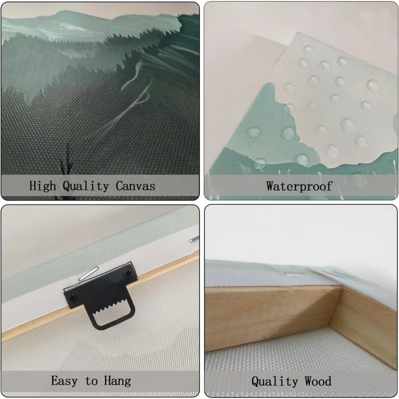 3-teiliges Leinwandbild: Wald & Natur, Modernes Wandbild