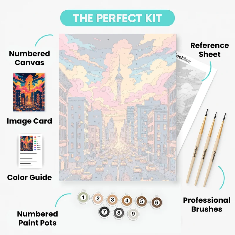 Christchurch City Sunset - Paint by Numbers Kit