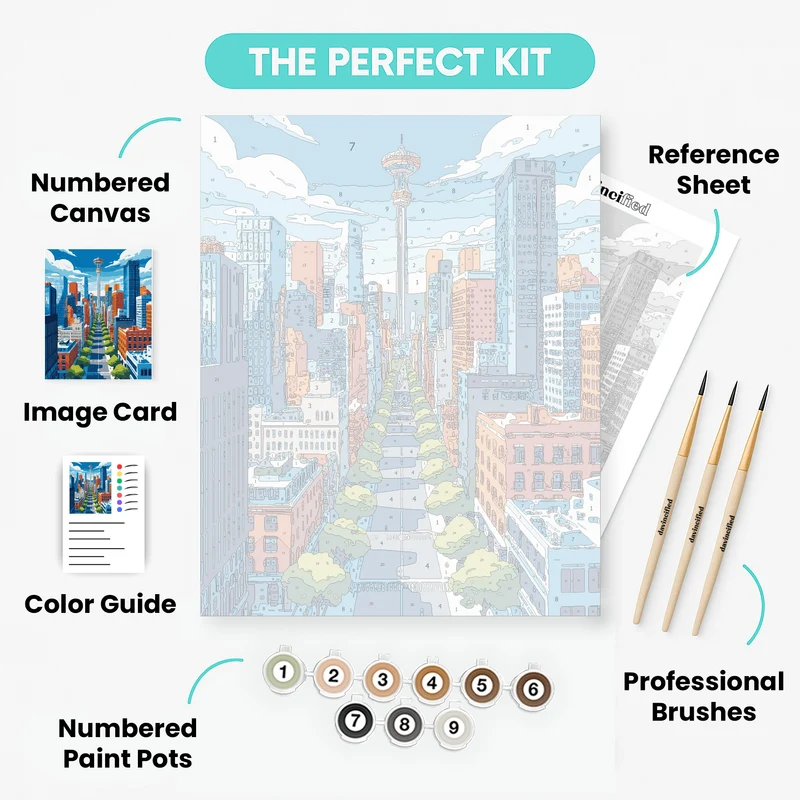 Calgary Downtown Skyline - Paint by Numbers Kit