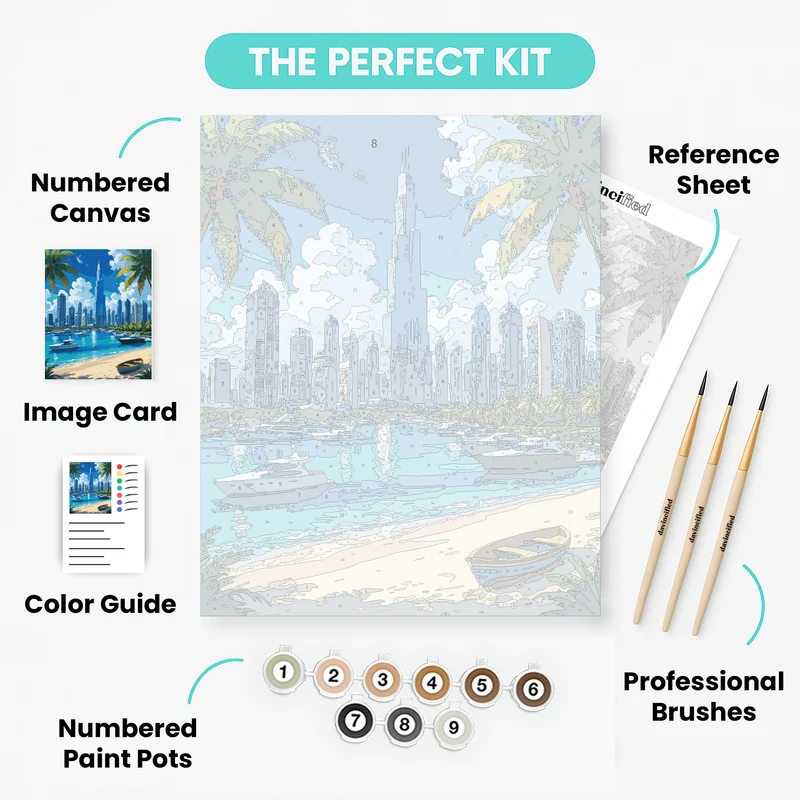 Dubai Marina Skyline - Paint by Numbers Kit