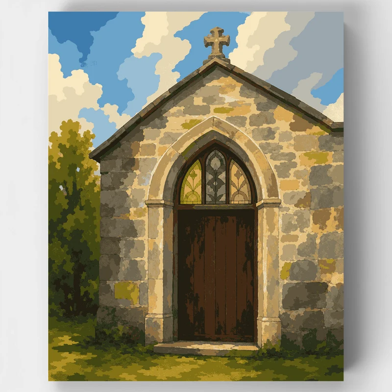 Gothic Chapel Door - Paint by Numbers Kit