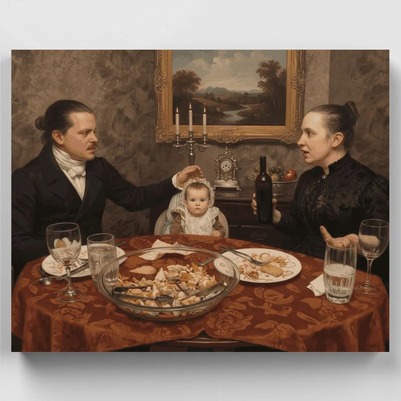"American Gothic Dining" Paint by Numbers Kit