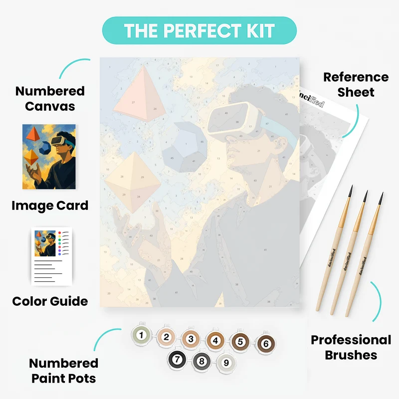 VR Geometric Explorer - Paint by Numbers Kit