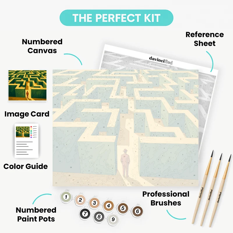 Man in the Maze - Paint by Numbers Kit